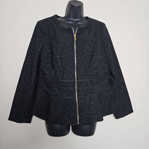 Thalia Sodi Zippered Animal Print Jacket